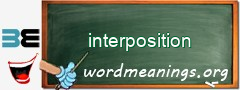 WordMeaning blackboard for interposition